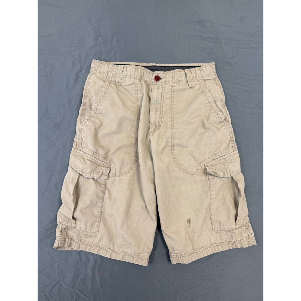 Distressed Jordan Brand Mens Ripstop Cargo Shorts Tan Size 30 Utility 465022-238